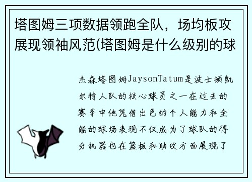 塔图姆三项数据领跑全队，场均板攻展现领袖风范(塔图姆是什么级别的球员)